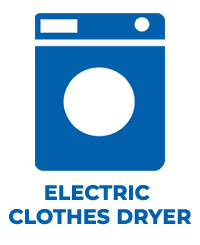 Icon of an electric clothes dryer.