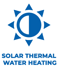 Icon of an solar thermal water heating