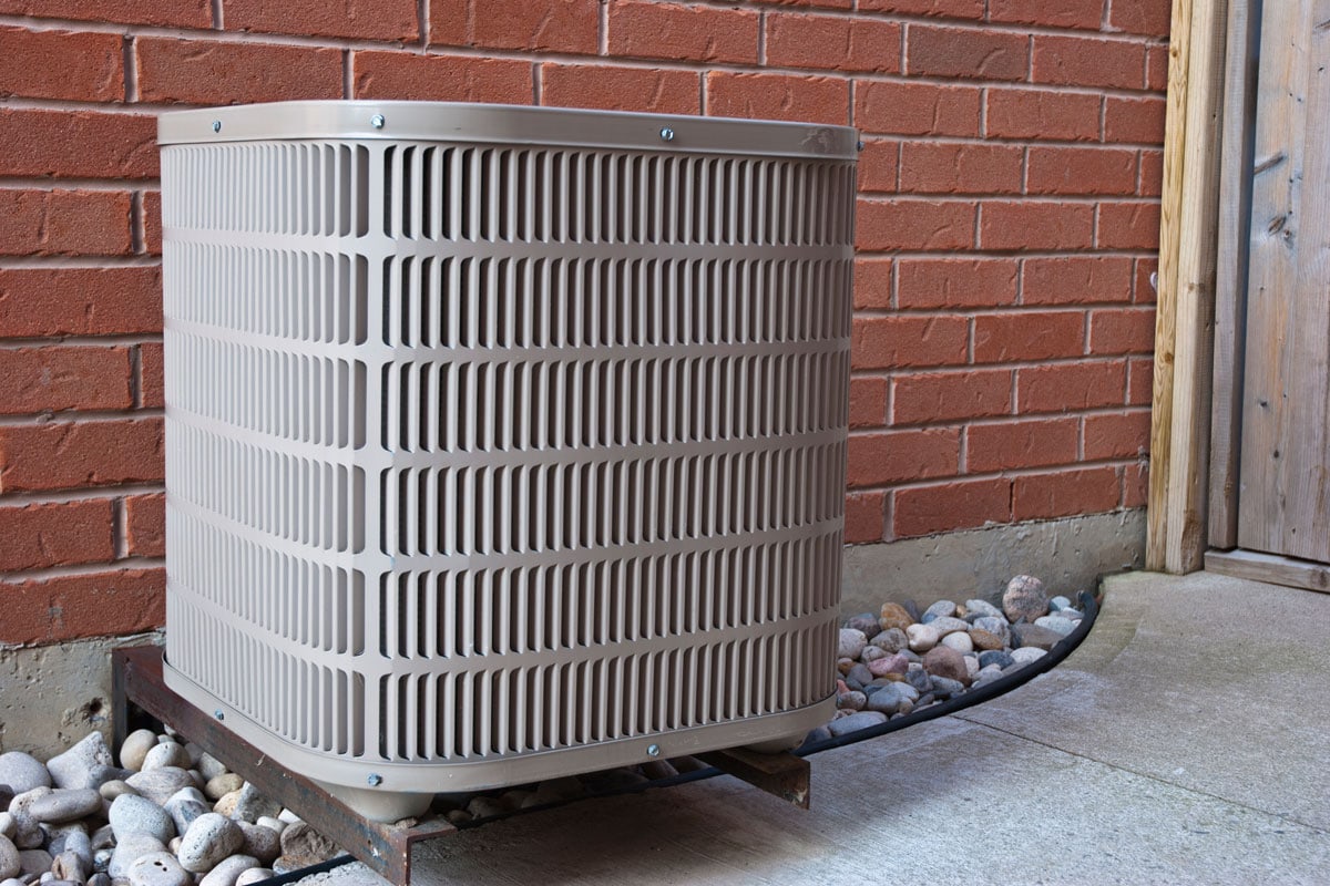 perfect set-up outside air conditioner