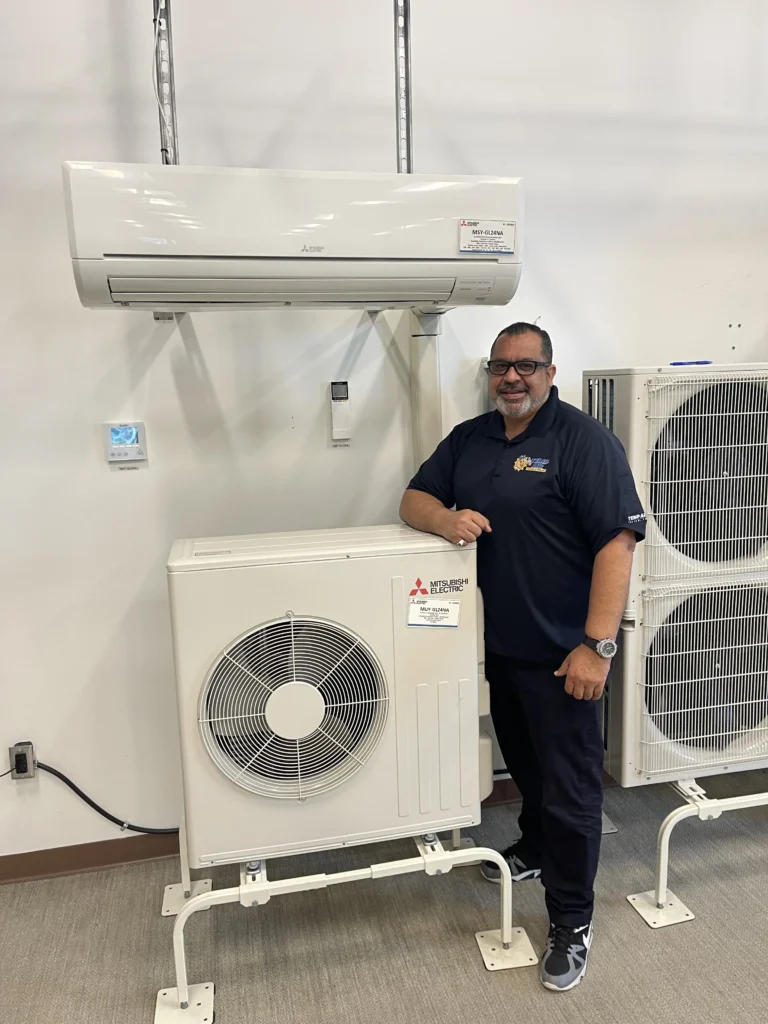 Technician with HVAC units | Dr. Ductless Heating & Cooling